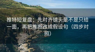 推特短复盘：先对齐镜头是不是只给一面，再把推断改成假设句（四步对照）