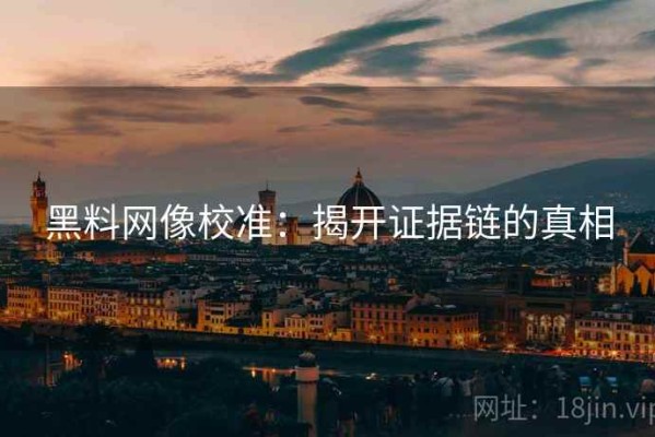 黑料网像校准：揭开证据链的真相