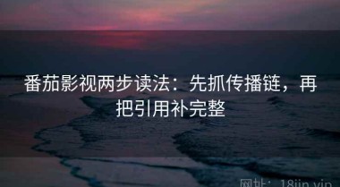 番茄影视两步读法：先抓传播链，再把引用补完整