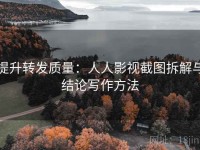 提升转发质量：人人影视截图拆解与结论写作方法
