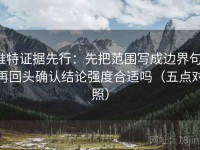 推特证据先行：先把范围写成边界句，再回头确认结论强度合适吗（五点对照）