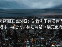 微密圈五点对照：先看例子有没有当规则，再把例子标注清楚（读完更稳）