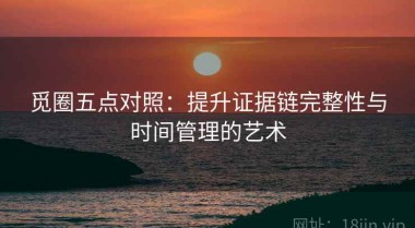 觅圈五点对照：提升证据链完整性与时间管理的艺术