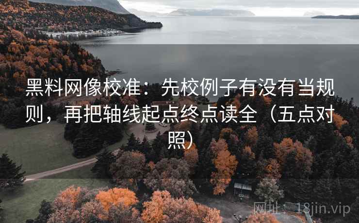 黑料网像校准：先校例子有没有当规则，再把轴线起点终点读全（五点对照）