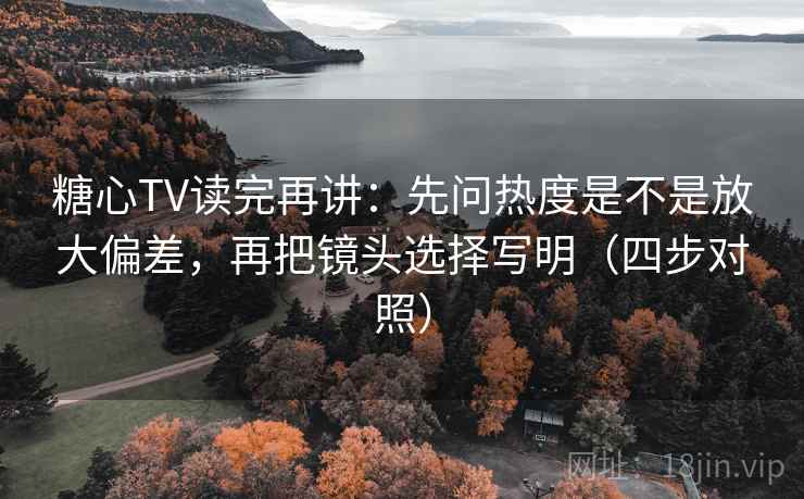 糖心TV读完再讲：先问热度是不是放大偏差，再把镜头选择写明（四步对照）
